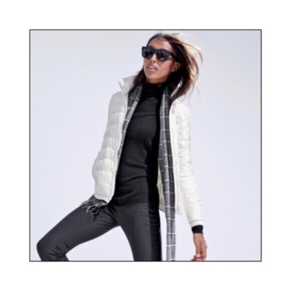 J Crew white/cream light down jacket - Picture 1 of 5